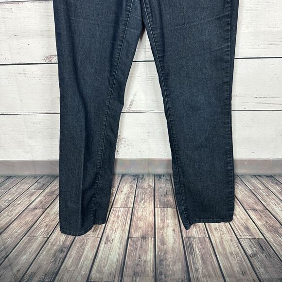 NYDJ Not Your Daughters Jeans Womens 6 Dark Wash Embellished Rhinestone Straight - Picture 3 of 16